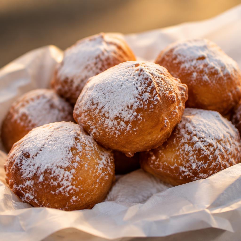 Appelbeignets met poedersuiker